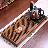 茶盘茶具套装二合一电磁炉黑檀茶盘实木大号排水托盘茶台组合茶海