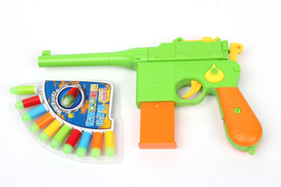 儿童玩具枪软弹枪手枪塑料小Q弹枪bb弹彩弹夜光子弹半自动五连发