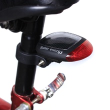 自行车太阳能尾灯 警示灯车尾灯山地车骑行装备单车配件充电尾灯