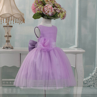 女童紫色公主裙演出服花童礼服幼儿婚纱连衣裙舞台表演儿童蓬蓬裙