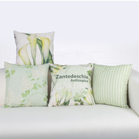 美式淡彩植物居家小清新抱枕沙发靠垫创意客厅家用现代简约亚麻包