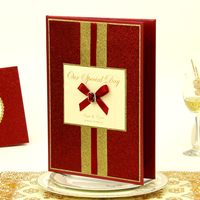 红金色高端定制香港结婚证书封套 欧式婚庆用品 教堂婚礼誓言册KA