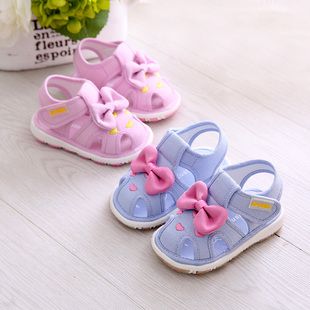 女宝宝鞋子夏季0-1-2-3岁防滑软底学步鞋婴幼儿机能凉鞋女童公主