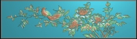 3牡丹屏风精雕图门板挂屏花开富贵花鸟门板隔厅顶花板浮雕图