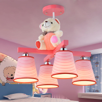 儿童房吊灯女孩公主卧室灯 LED创意卡通吸顶宝宝护眼男孩房间灯具