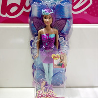 正品芭比蝴蝶仙子大翅膀Barbie娃娃公主女孩玩具生日礼物CFF34