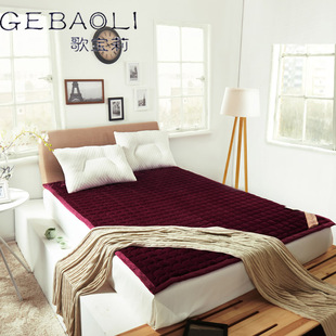 法兰绒薄床垫床褥子1.5m床双人1.8m榻榻米垫被保暖防滑床护垫折叠
