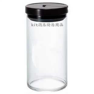 日本HARIO好璃奥MCN-300B咖啡粉咖啡豆玻璃密封储藏罐 (300克粉)