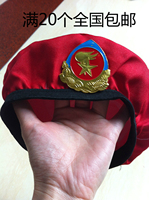 贝雷帽儿童表演 海军小红帽舞蹈帽成人贝雷帽男女童表演帽乐队帽