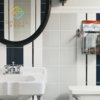 简约北欧地铁砖方形黑白灰色内墙砖餐厅厨房厕所卫生间瓷砖瓷片