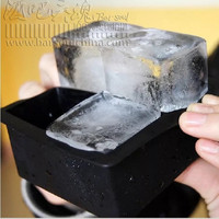 酒吧灵魂 出口美国4格方形冰块硅胶模具DIY方形冰 制冰模具 冰模