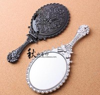 韩国进口手持镜公主镜 复古创意折叠美容化妆镜 随身便携镜子