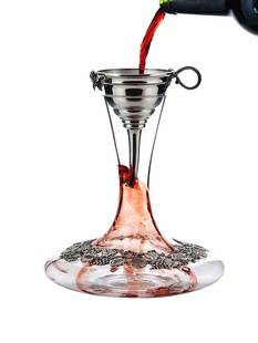 皇家梵诗泰国手工制作水晶镶锡红酒醒酒器透明玻璃酒具精致容器