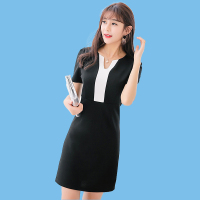 2017夏季新款韩版女装 气质包臀白领春季A字裙五分袖职业女裙套装