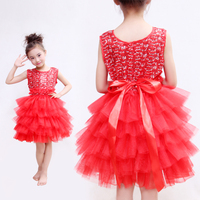 新款儿童公主纱裙表演服装幼儿现代舞蹈连衣裙女童蓬蓬裙演出服装