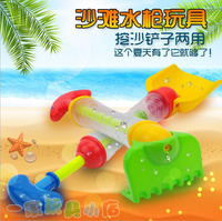 宝宝喷水洗澡高压套装夏日儿童玩沙子沙滩铲子戏水挖沙水枪玩具