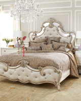 定制整套家具欧式美式新古典实木床1.8米法式复古雕花双人软靠床