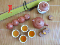 包邮紫砂家用功夫茶具套装复古日式盖碗办公茶具礼品陶瓷茶杯套装