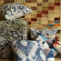 Sweden北欧简约色系线条抱枕套 明亮色块搭配现代欧洲设计质感