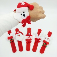 圣诞老人拍拍圈 雪人麋鹿熊啪啪圈麋鹿圣诞手环 圣诞手环手镯装饰