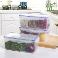 厨房塑料保鲜盒微波炉饭盒冰箱收纳盒分格型便当盒长方形大号密封