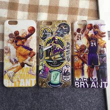 潮牌NBA科比彩绘苹果6s手机壳 全包软壳iphone6 plus手机保护套