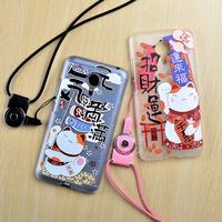 魅族mx4/5/pro5/6手机硬壳保护套挂绳日本招财猫咪和风新款潮手绳