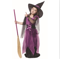 万圣节小巫婆cosplay儿童服装舞会小魔女角色扮演儿童女巫演出服