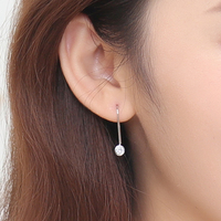 日韩创意个性U型耳环女宋慧乔明星同款简约925纯银耳钉耳扣防过敏