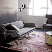 北欧简约服装店沙发懒人沙发创意卡座沙发铁艺沙发做旧沙发工作室