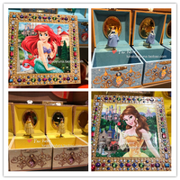 上海迪士尼乐园 迪士尼艾莎公主美人鱼灰姑娘贝儿八音首饰盒