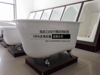 浴缸 小卫生间迷你普通浴缸铸铁独立式浴池1.37米铸铁贵妃浴缸