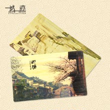 西塘古镇系列竹纸木质明信片古风 超薄手绘文艺旅游定制diy可代寄