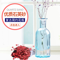 玻璃花瓶简约创意透明彩色欧式客厅插花干花台面摆件个性水培花器