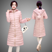 冬季新款韩版棉衣女中长款外套修身显瘦大码学生女装加厚羽绒棉服