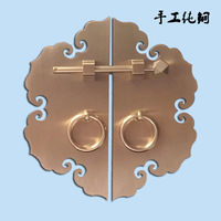 中式明清仿古家具铜配件纯铜六角圆形拉手黄铜色古铜色柜门把手