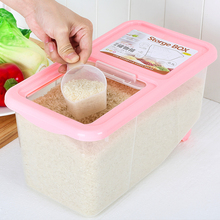 【天天特价】日本米桶储米箱10kg米面收纳箱防虫面粉桶储面塑料米