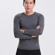 长袖紧身衣男跑步健身服弹力T恤足球篮球运动训练服透气速干吸汗