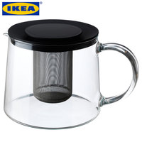 宜家IKEA利克里希茶壶带过滤玻璃泡茶器西式茶壶可加热壶包邮