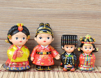 韩国民俗工艺品人偶摆件 韩式家居绢人娃娃进口树脂韩式料理装饰